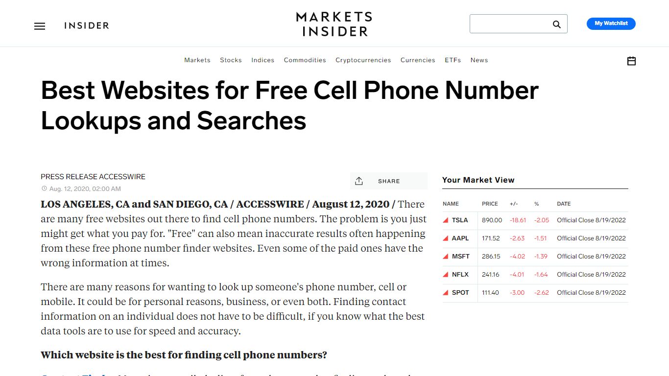 Best Websites for Free Cell Phone Number Lookups and Searches